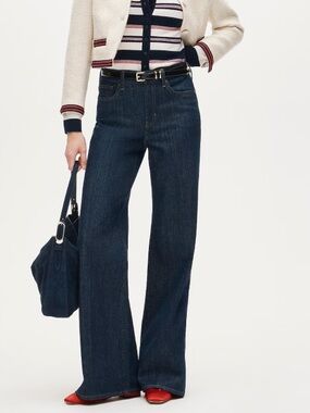 New J. Crew High Rise Semi Stretch Denim Trouser Jeans